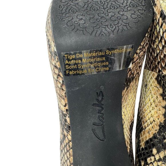 Clarks Indigo Snakeskin Print Comfortable Leather Heels Size‎ 6.5 - Picture 9 of 9